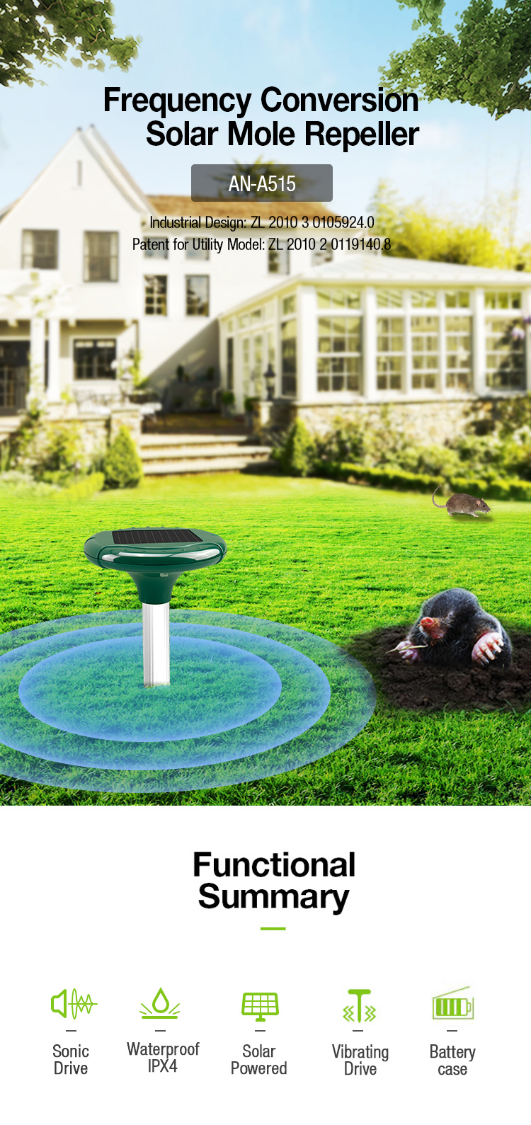 best gopher repellent ultrasonic solar powered